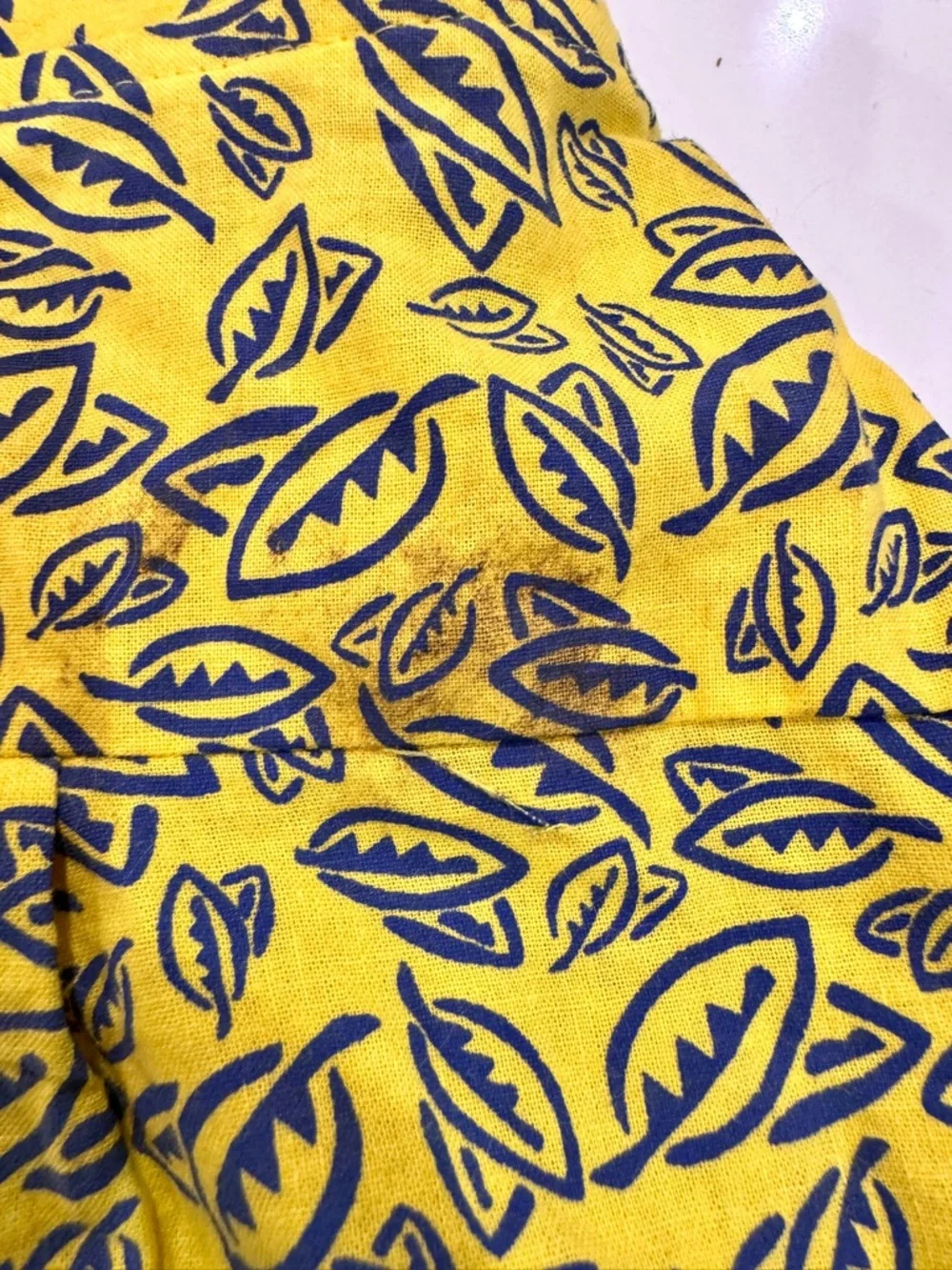 Banana Boat Yellow Leaf Print Dog Shirt Large Cotton Tropical Summer Pet Apparel